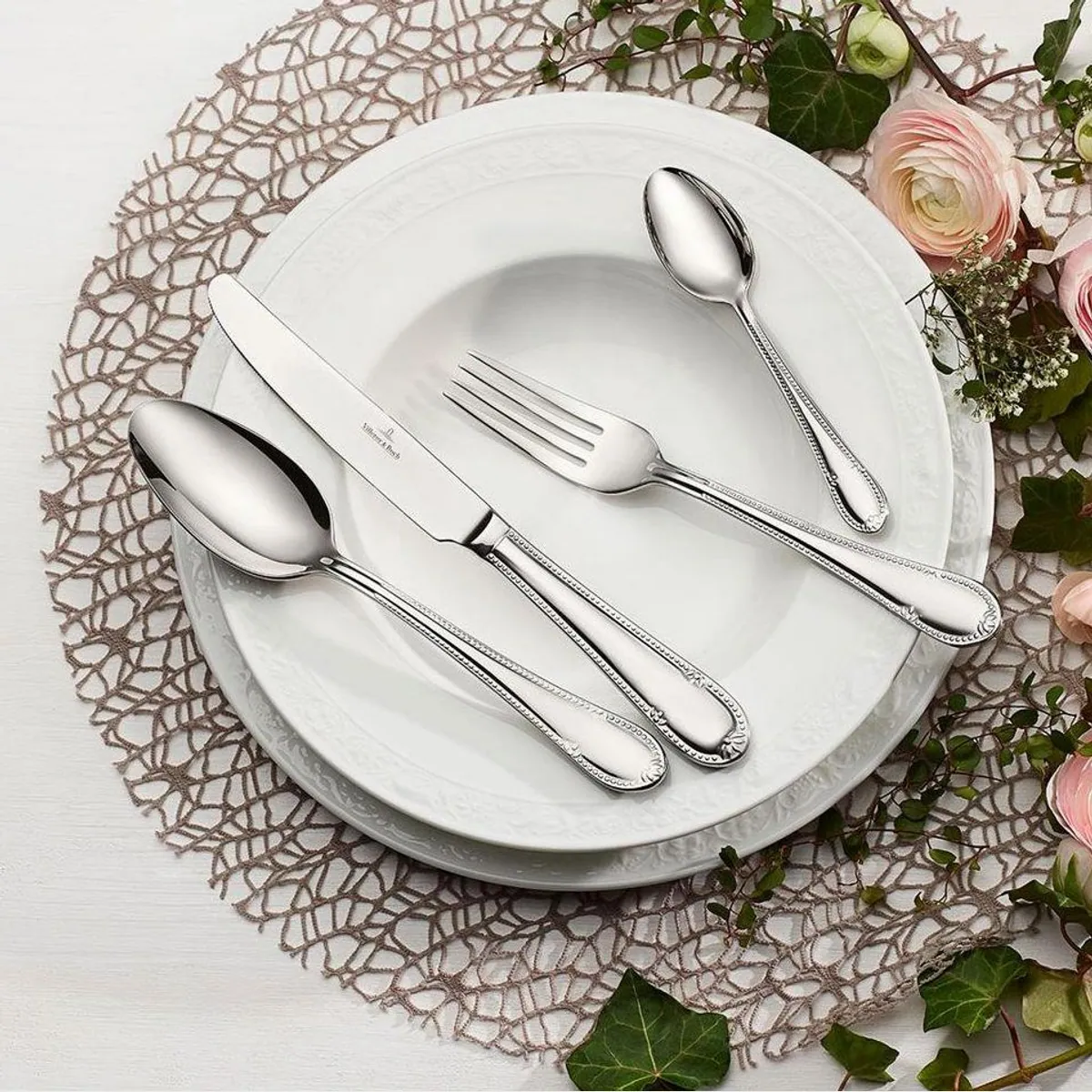 Villeroy & Boch Mademoiselle Besteck-Set, 144-teilig, rostfreier Edelstahl, spülmaschinengeeignet 2