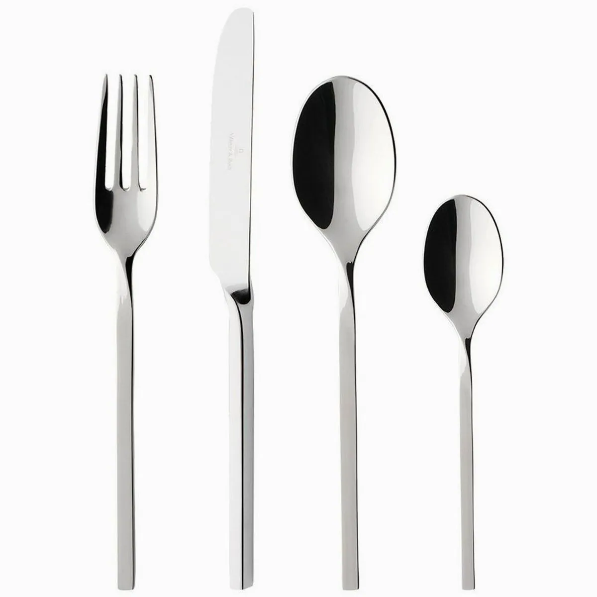 Villeroy & Boch NewWave Besteck-Set, 24-teilig für 6 Personen – modernes Design, hochwertige Verarbeitung, spülmaschinenfest