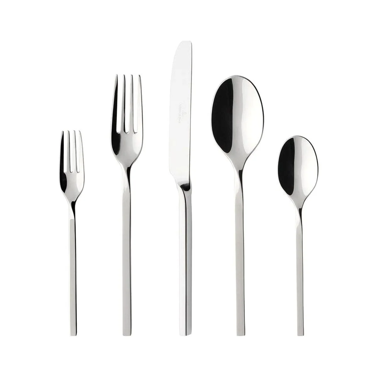 Villeroy & Boch NewWave Besteck-Set, 30-teilig für 6 Personen — modernes Design, Edelstahl, spülmaschinenfest