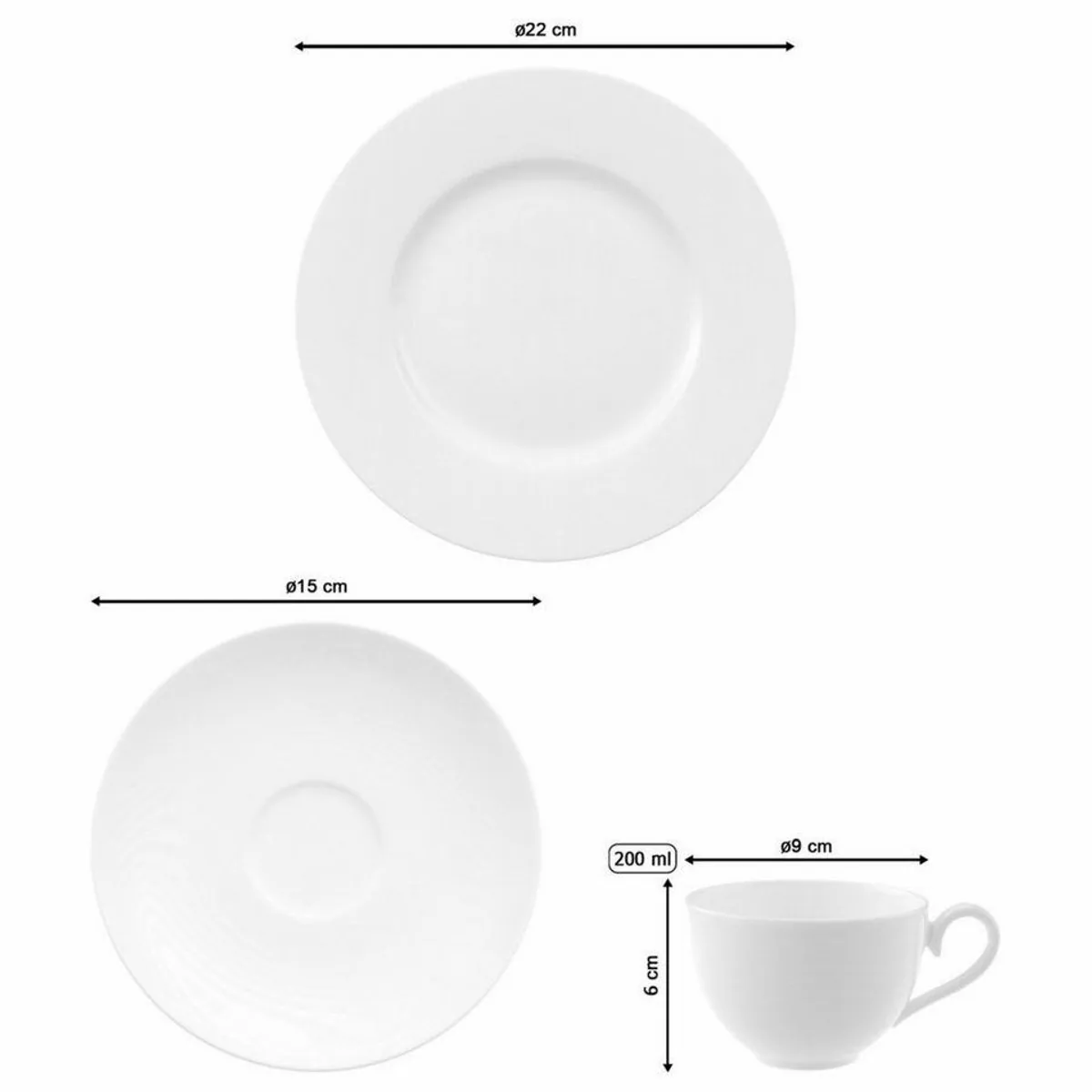 Villeroy & Boch Royal Kaffeeservice 18-tlg., elegantes Design, für 6 Personen 2