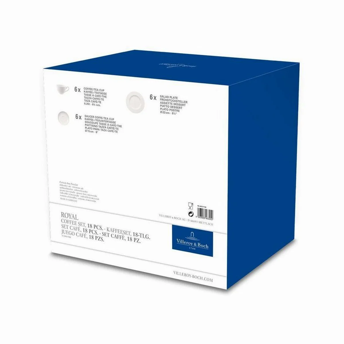 Villeroy & Boch Royal Kaffeeservice 18-tlg., elegantes Design, für 6 Personen 4