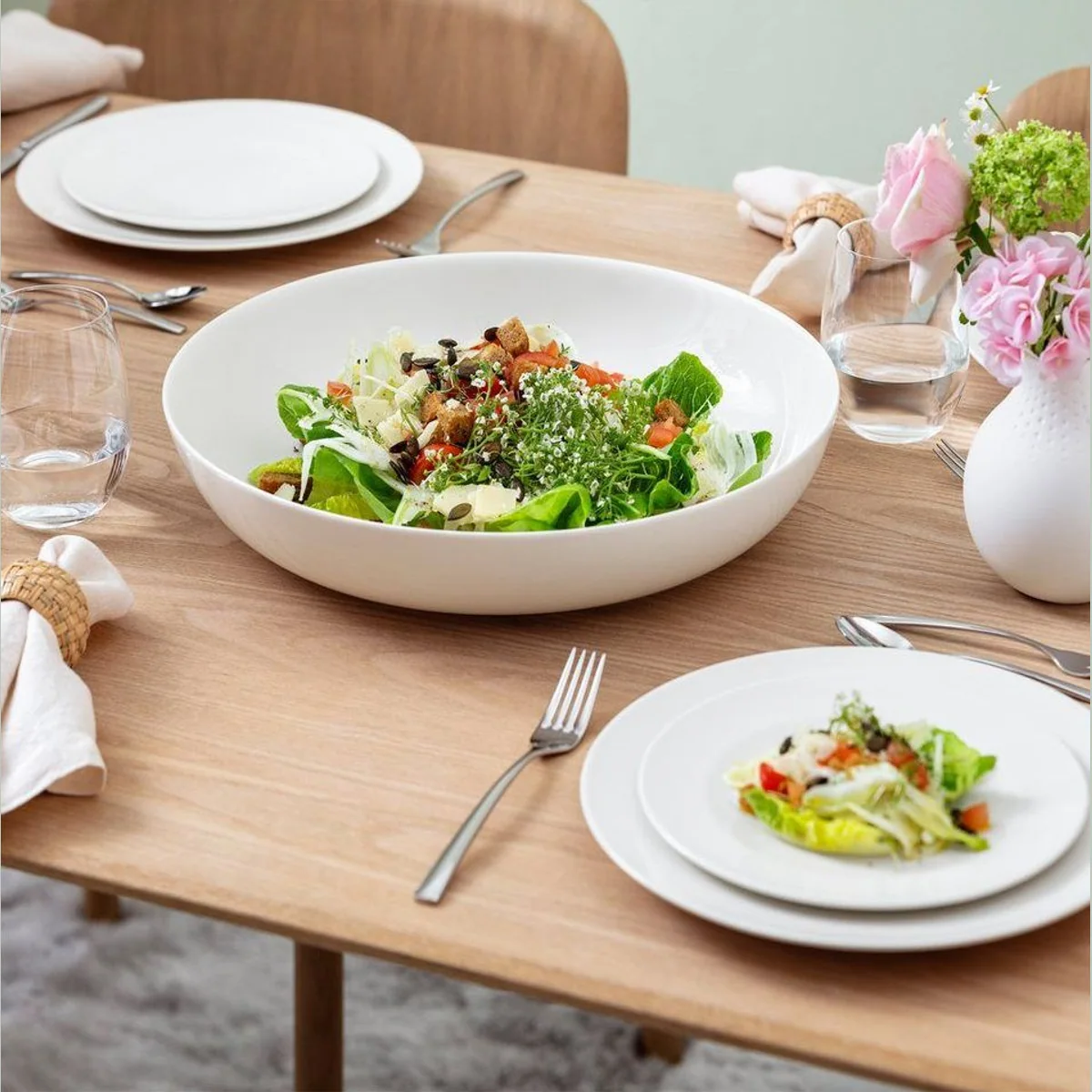 Villeroy & Boch For Me Geschirr-Set, 8-teilig, für 4 Personen, Premium Porcelain 2