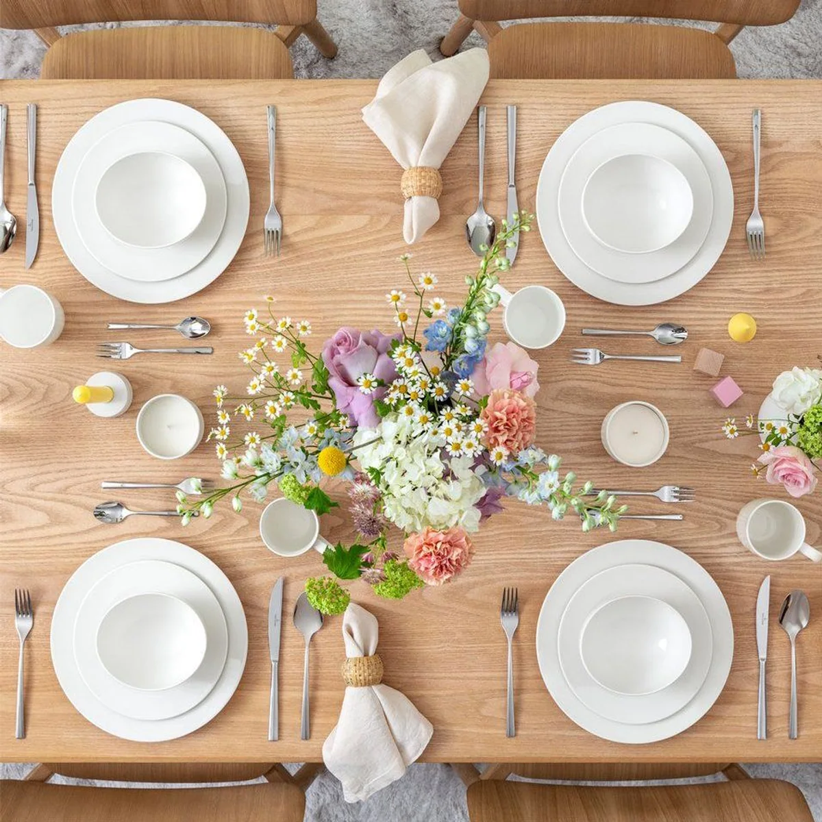 Villeroy & Boch For Me Geschirr-Set, 8-teilig, für 4 Personen, Premium Porcelain 3
