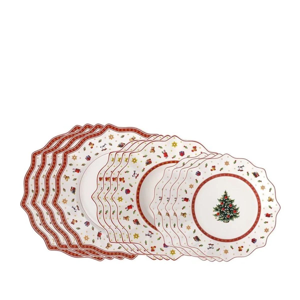 Villeroy & Boch Toy's Delight Teller-Set, 12-teilig, für 4 Personen, Porzellan