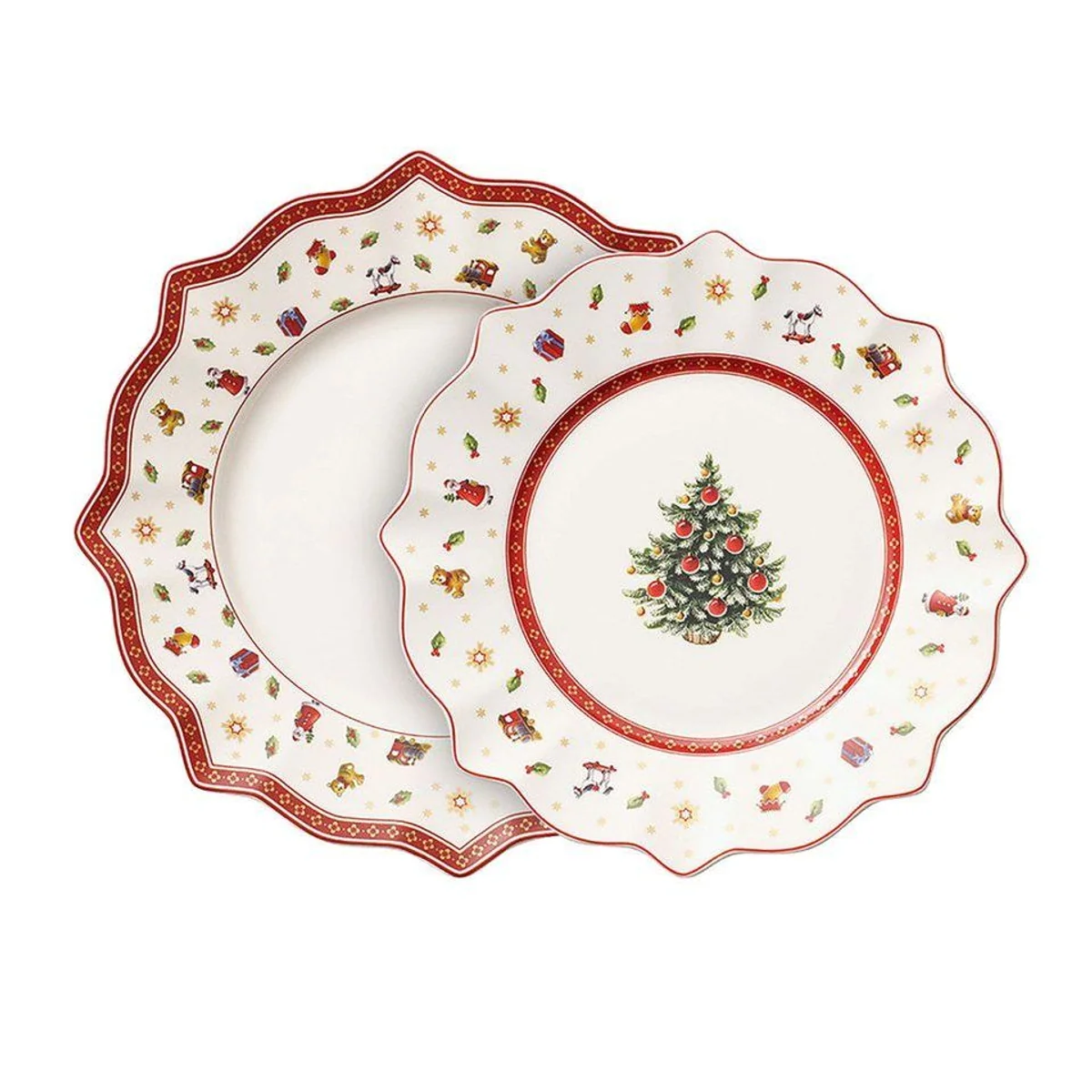 Villeroy & Boch Toy's Delight Teller-Set, 8-teilig, für 4 Personen, Porzellan, handgefertigt