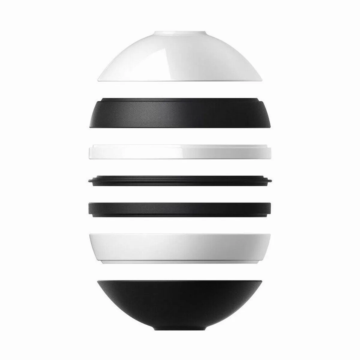 Villeroy & Boch La Boule Geschirr-Set, 7-teiliges Kombiservice in Schwarz & Weiß