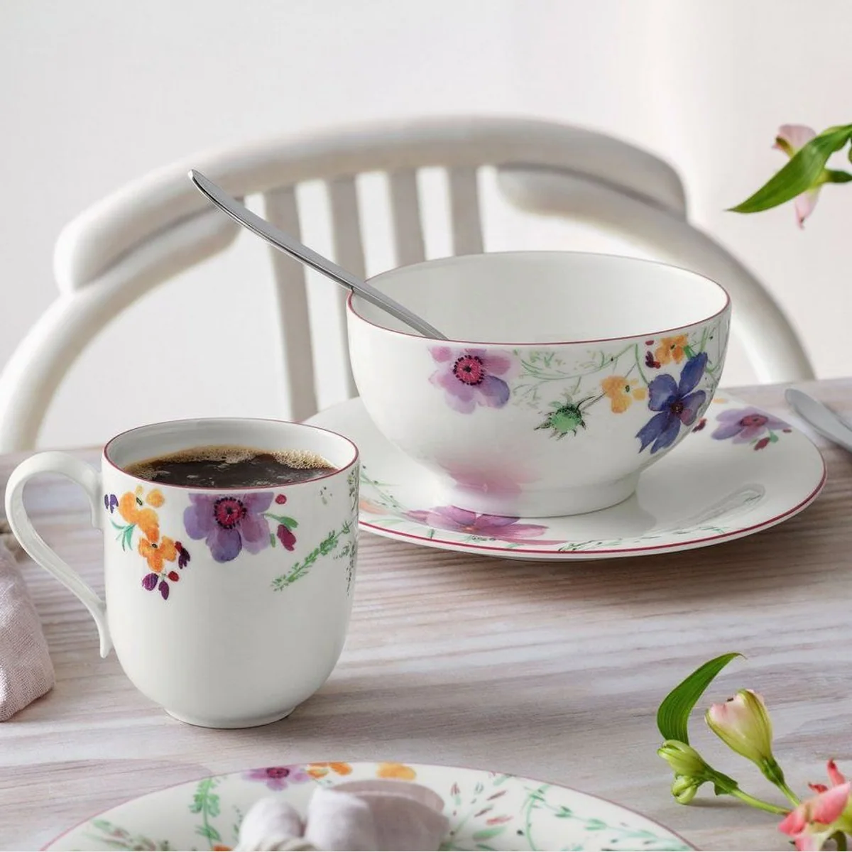 Villeroy & Boch Mariefleur Basic Geschirr-Set, 10-tlg., für 2 Personen 2