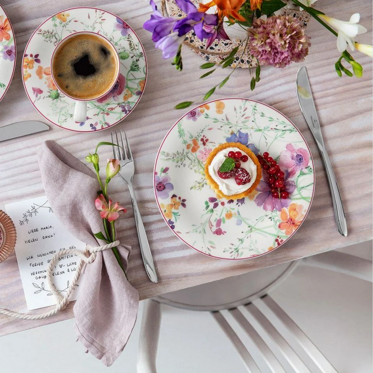 Villeroy & Boch Mariefleur Basic Geschirr-Set, 10-tlg., für 2 Personen 3