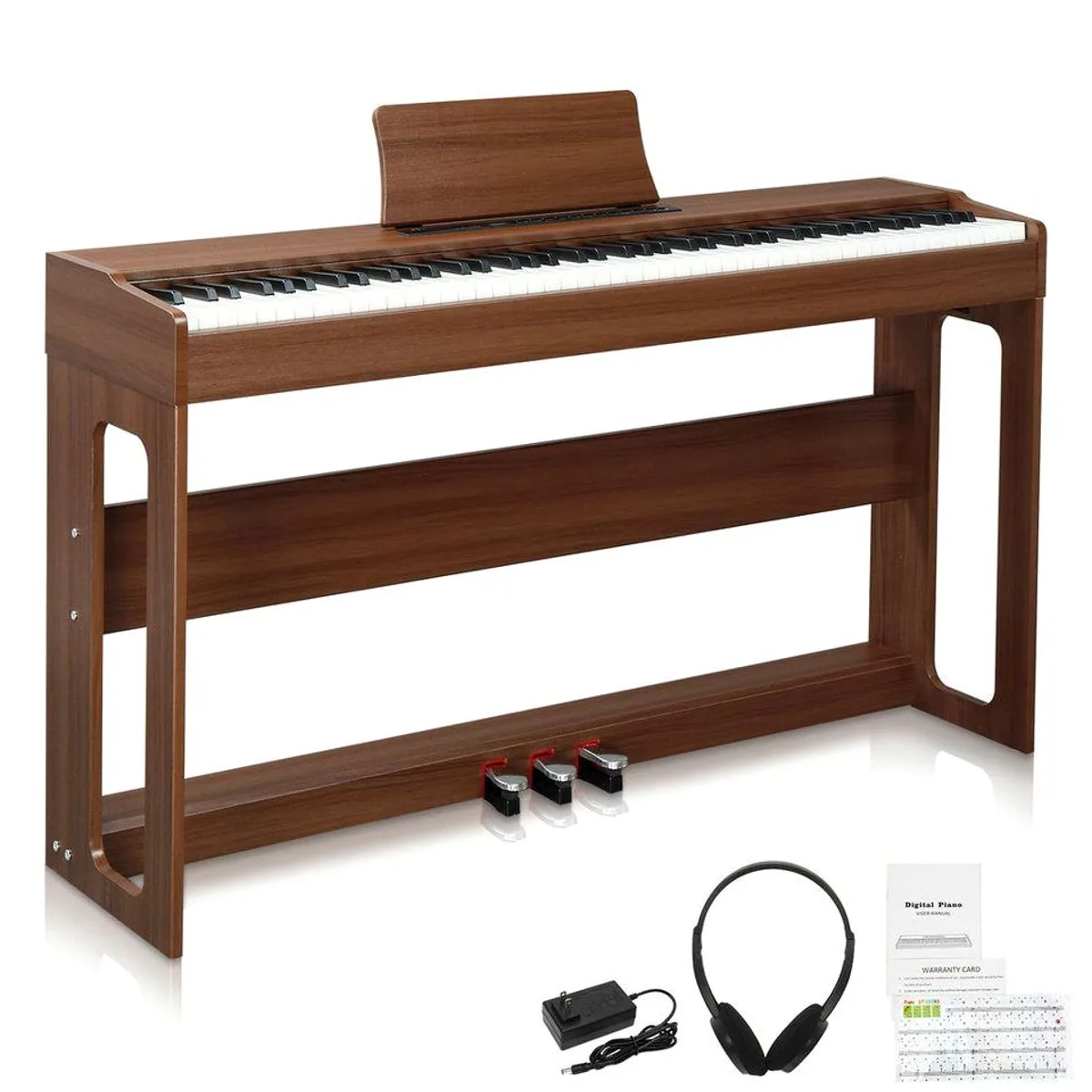 VINGLI GDP-104 Digitalpiano, 88 vollgewichtete Tasten, Bluetooth, inkl. Klavierständer