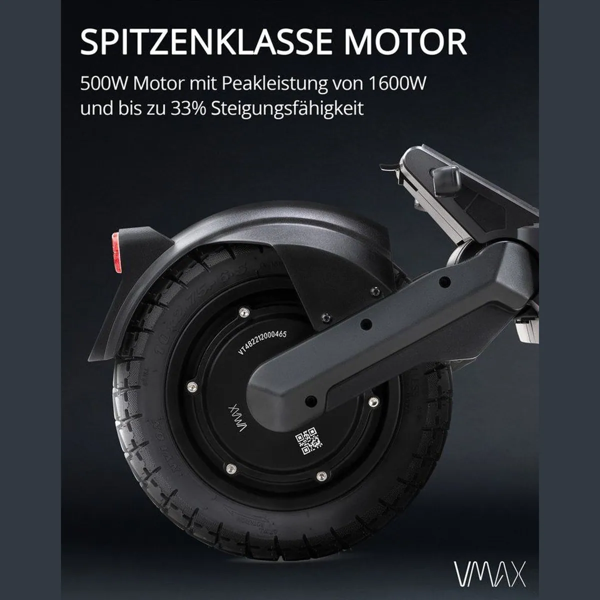 VMAX VX4 GT E-Scooter, 500 W, klappbar, 20 km/h, Straßenzulassung 2