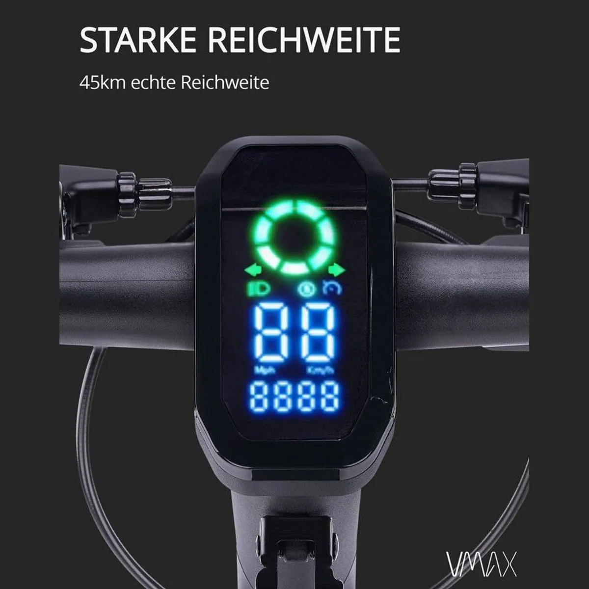 VMAX VX2 PRO ST-B E-Scooter, 500 W Motor, 20 km/h, klappbar 3