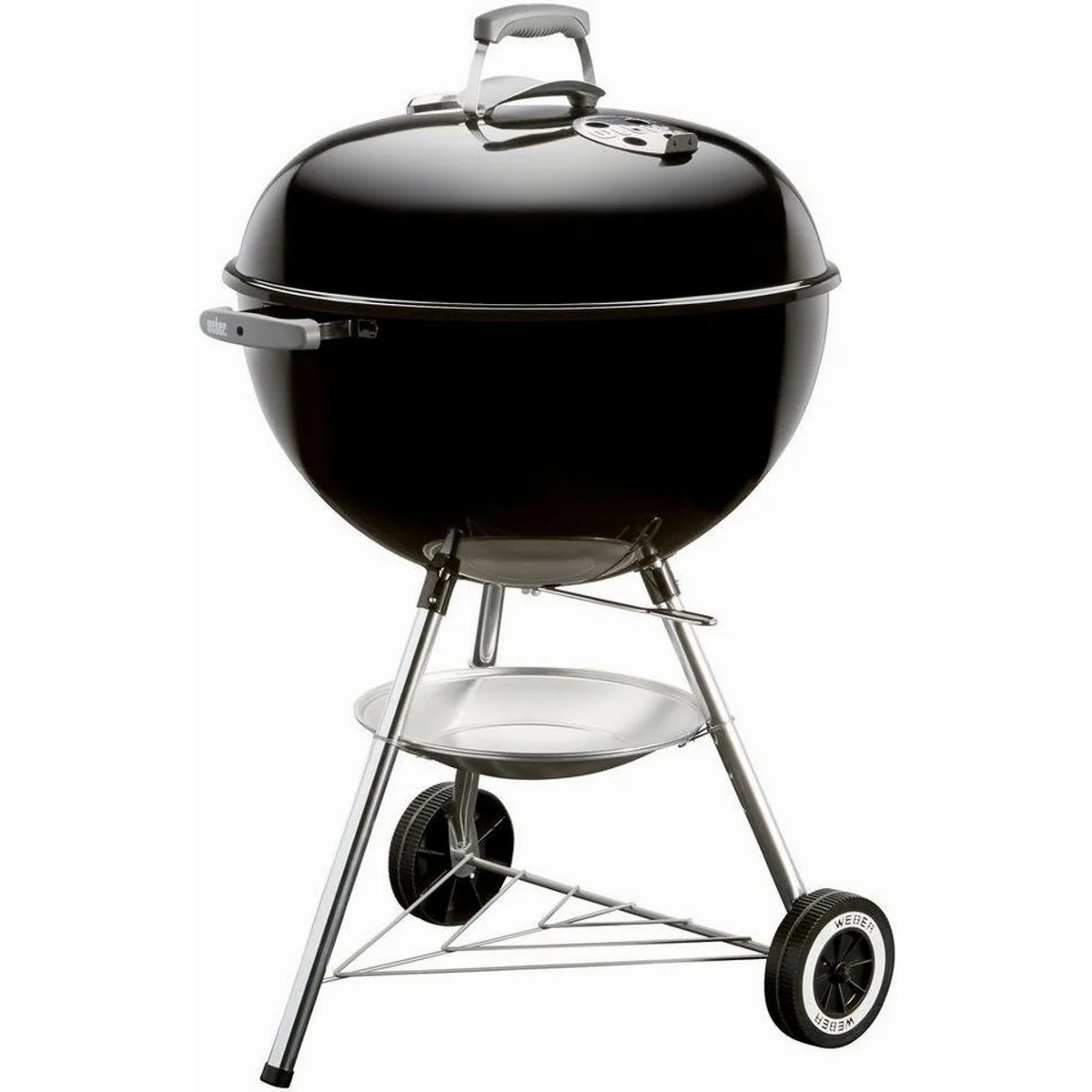 Weber Classic Kettle Holzkohlegrill, 57 cm, Schwarz, Kugelgrill