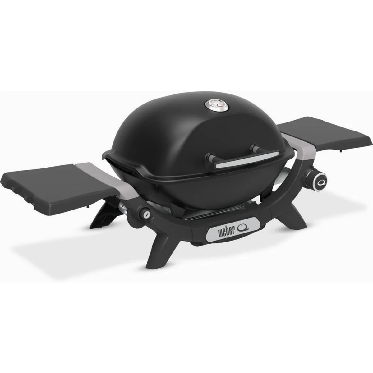 Weber Q1200N Gasgrill, Deckelthermometer, abnehmbare Seitentische