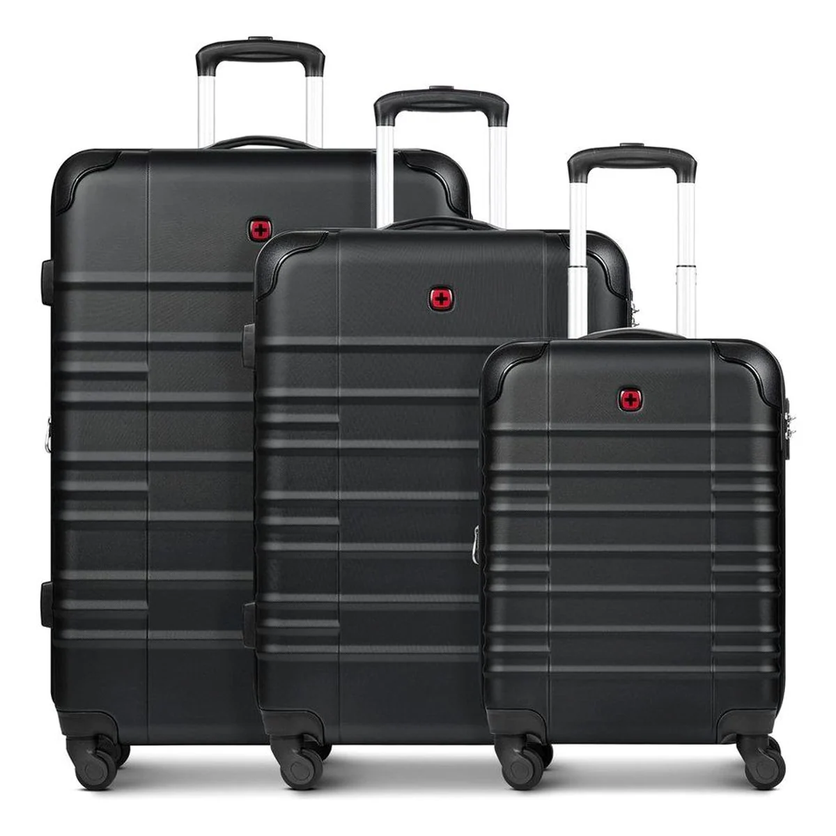 Wenger Amplar Evo Trolleyset, 3-teilig, robustes ABS, 4 Rollen