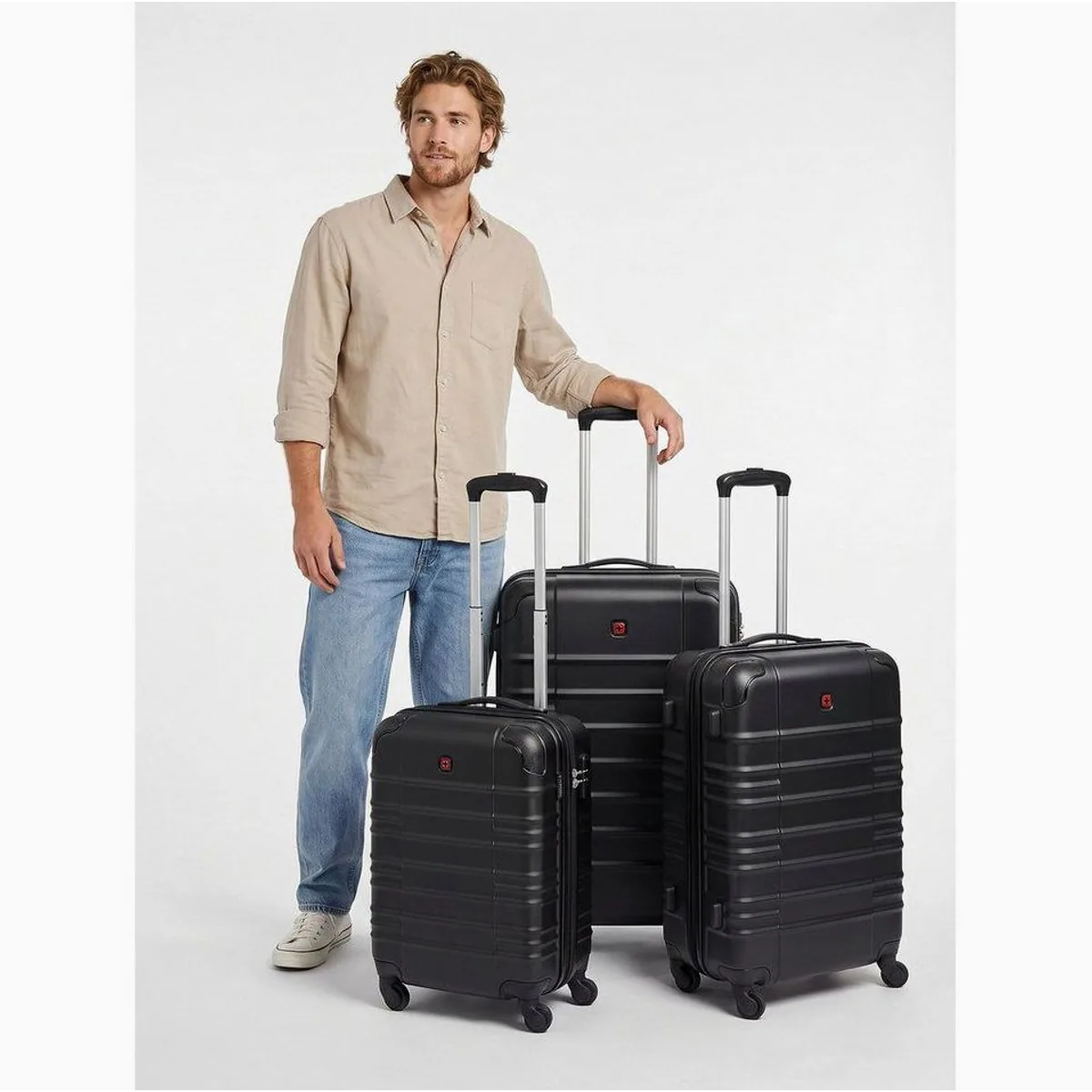 Wenger Amplar Evo Trolleyset, 3-teilig, robustes ABS, 4 Rollen 3