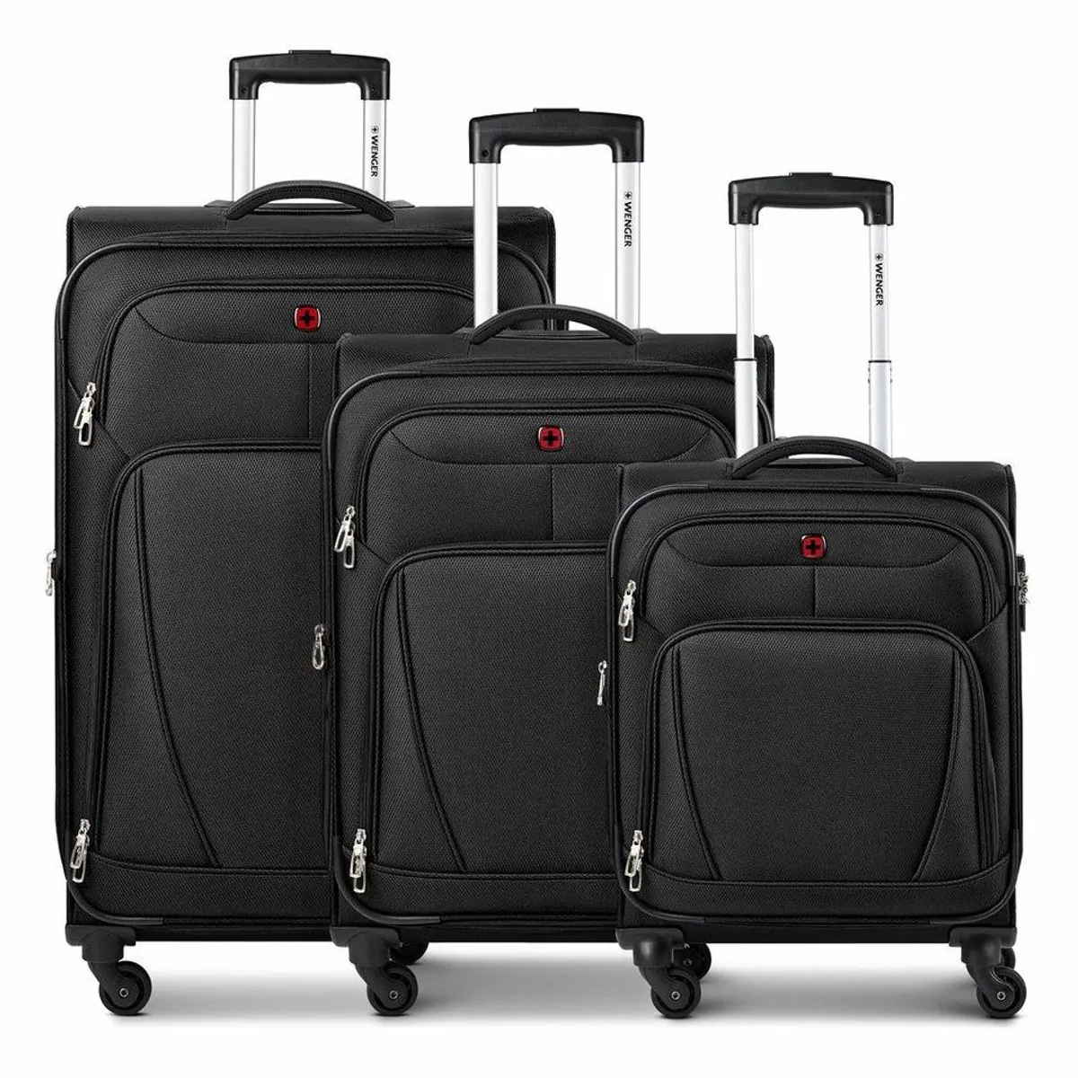 Wenger Beaumont Trolleyset, 3-teilig, robustes Polyester, 4 Rollen