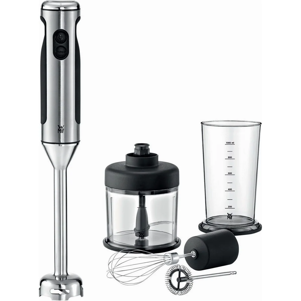 WMF Lineo Stabmixer 4in1, 700 W, Edelstahlklingen, vielseitiges Zubehör