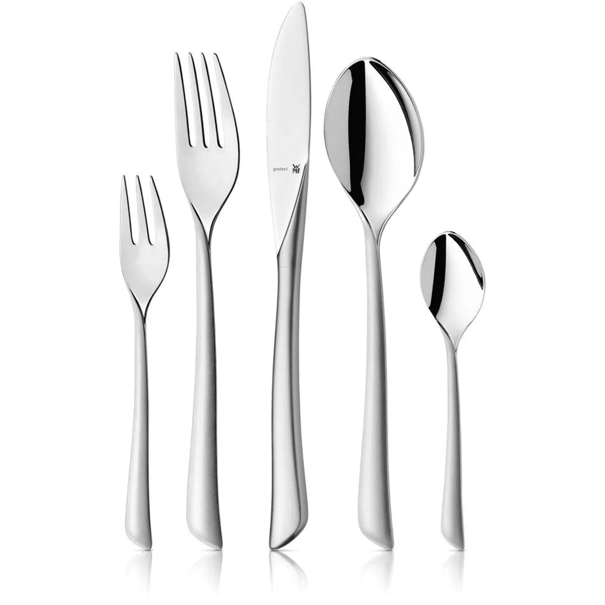 WMF Besteck-Set Virginia, 30-teilig, ergonomisch, Cromargan Edelstahl, spülmaschinenfest