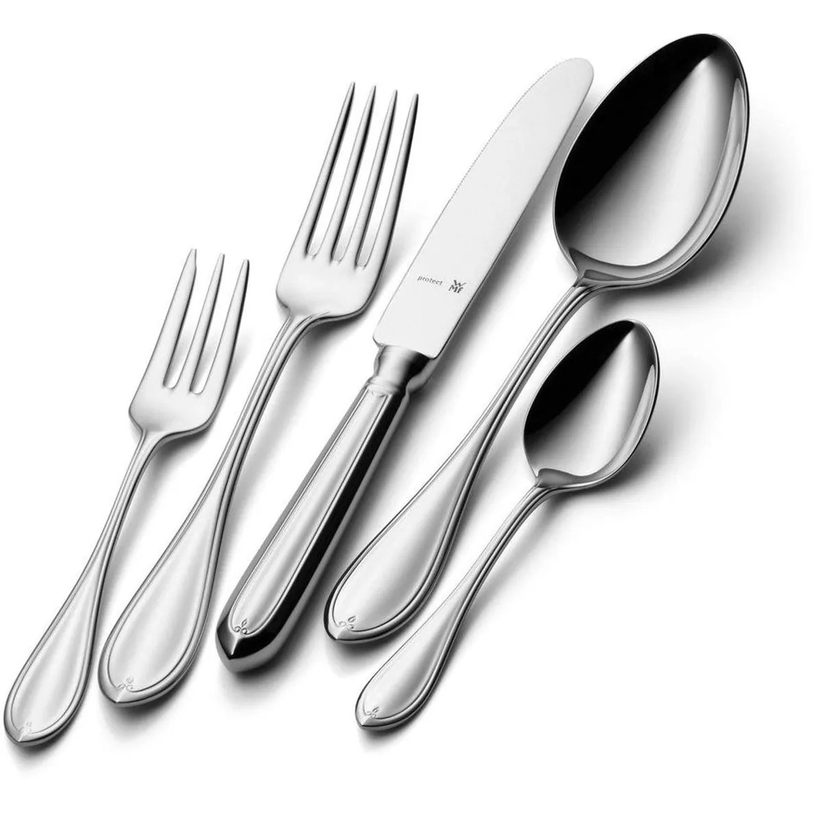 WMF Premiere Besteck-Set, eleganter Wellenschliff, ergonomisch — 30-tlg für 6 Personen 2
