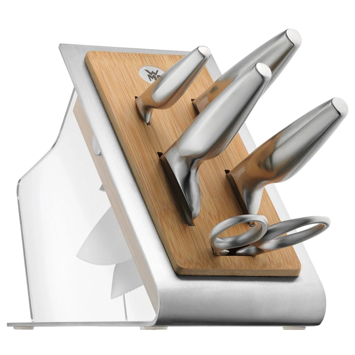 WMF Chef's Edition Messerblock, 6-teilig, ergonomischer Griff, langlebige Schärfe
