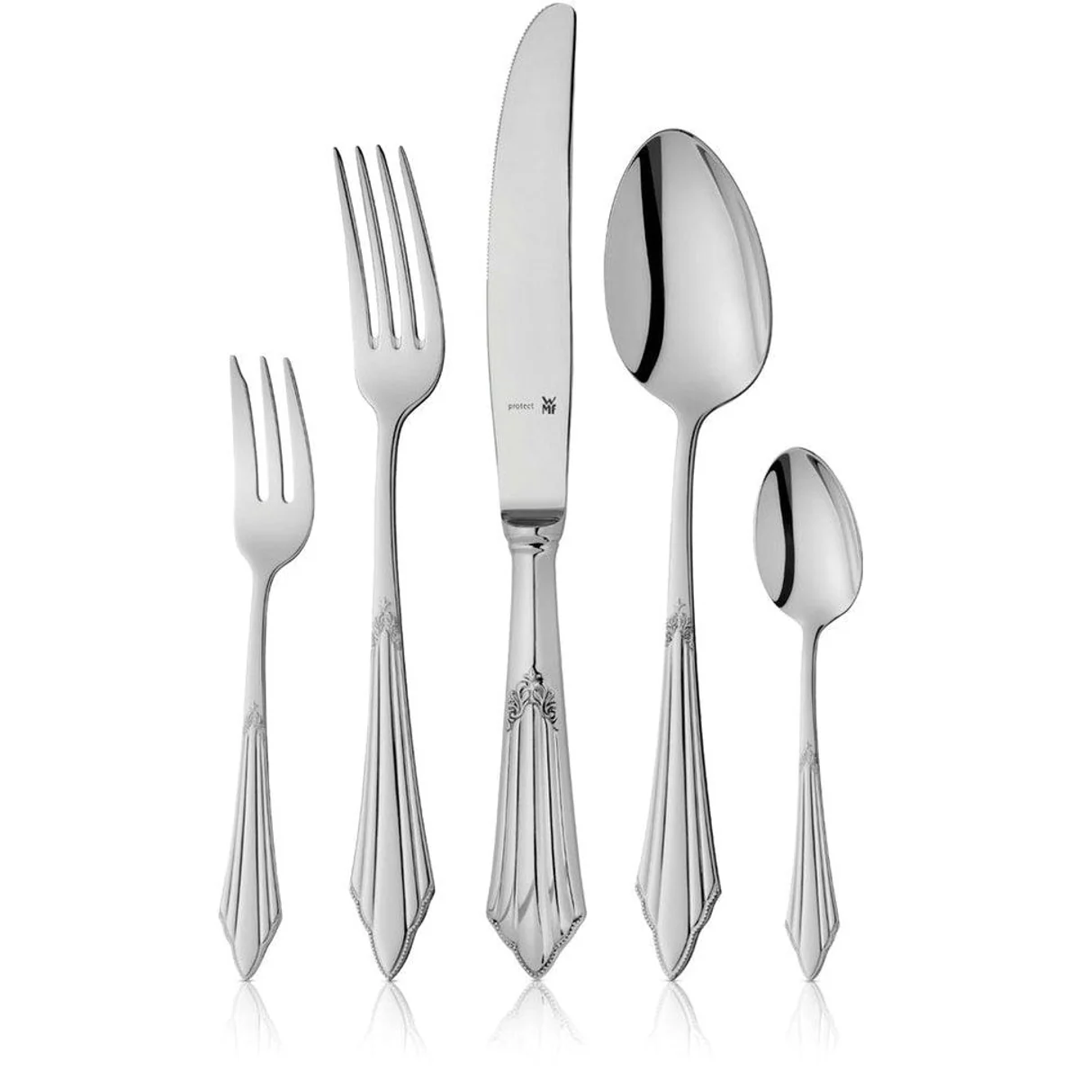 WMF Fächer Besteck-Set, 30-teilig, für 6 Personen, ergonomisch und langlebig