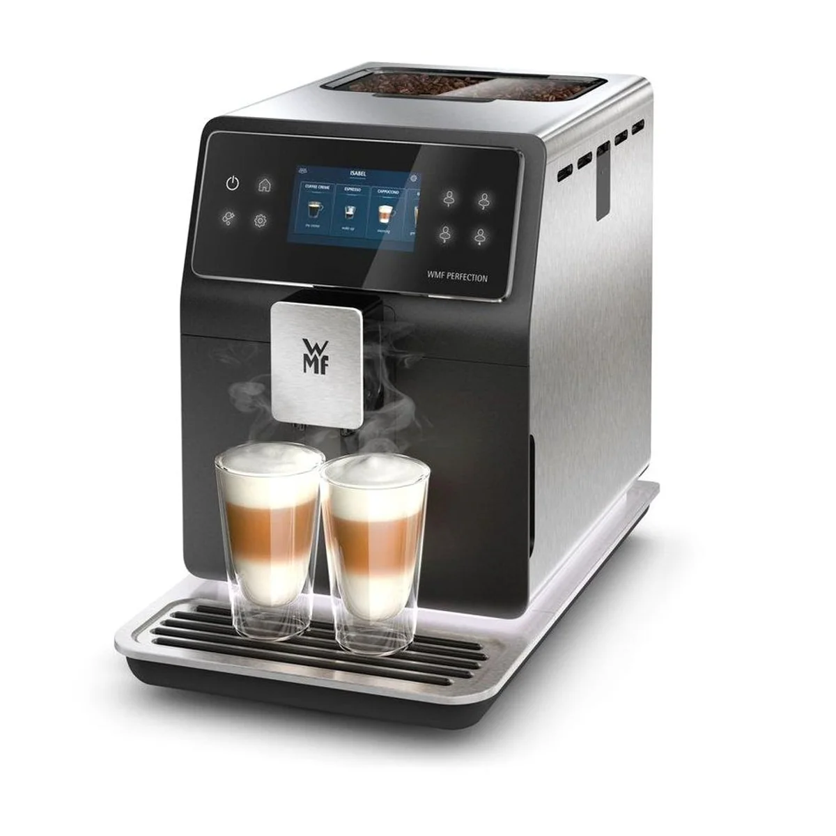WMF Perfection 880L Kaffeevollautomat, 18 Getränke, Double Thermoblock, Edelstahl-Mahlwerk