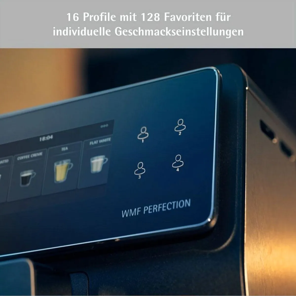 WMF Perfection 880L Kaffeevollautomat, 18 Getränke, Double Thermoblock, Edelstahl-Mahlwerk 4