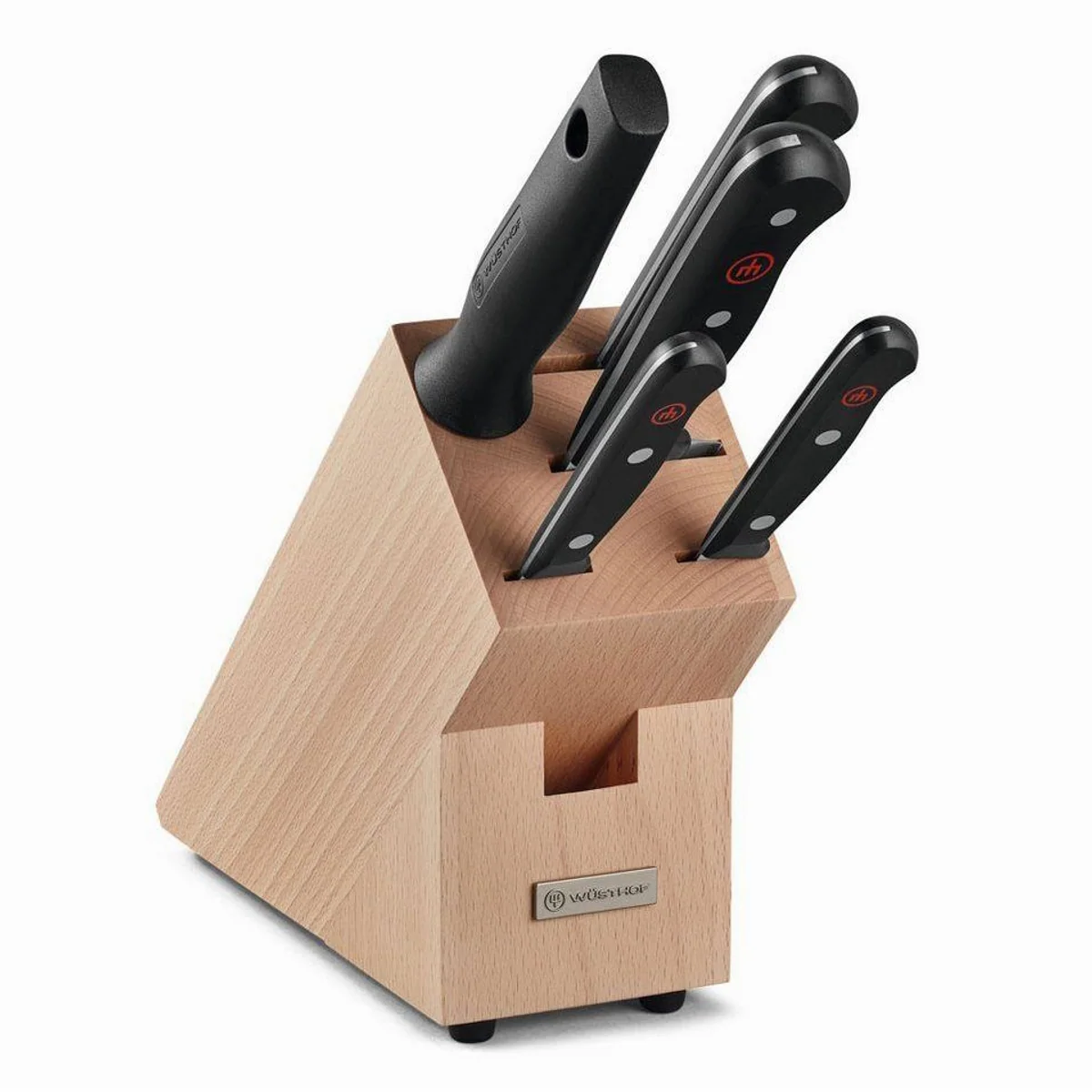 WÜSTHOF Gourmet Messerblock, 5-teilig mit Wetzstahl — praktische Komplettlösung für die Küche