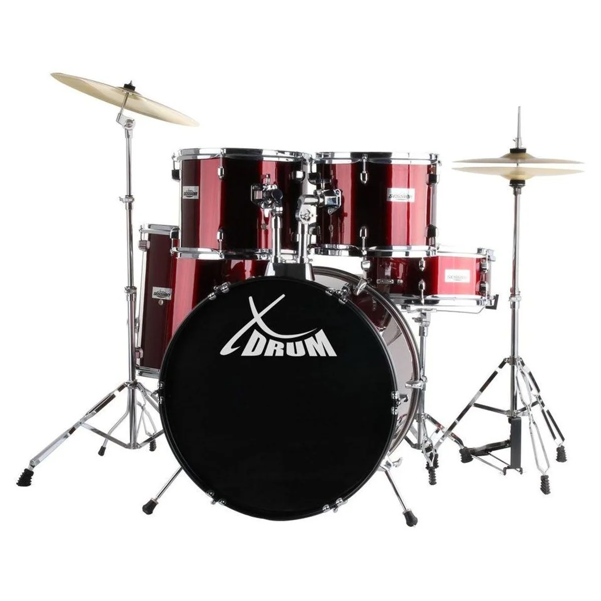 XDrum Schlagzeug Semi 22" Standard, komplettes Set inklusive Hocker & Sticks