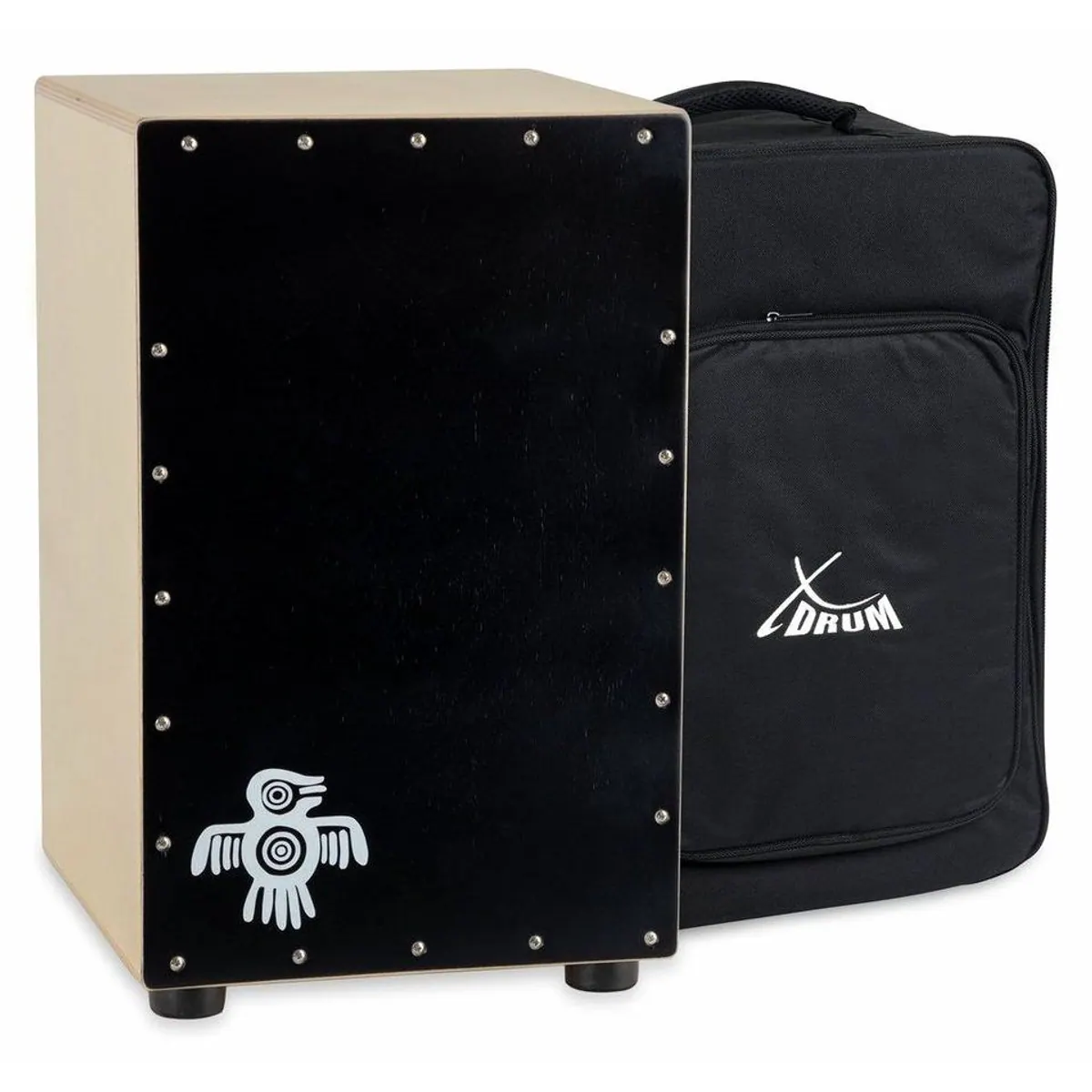 XDrum Cajon Peruana Black Wood, druckvoller Tiefbass, individueller Snare-Effekt