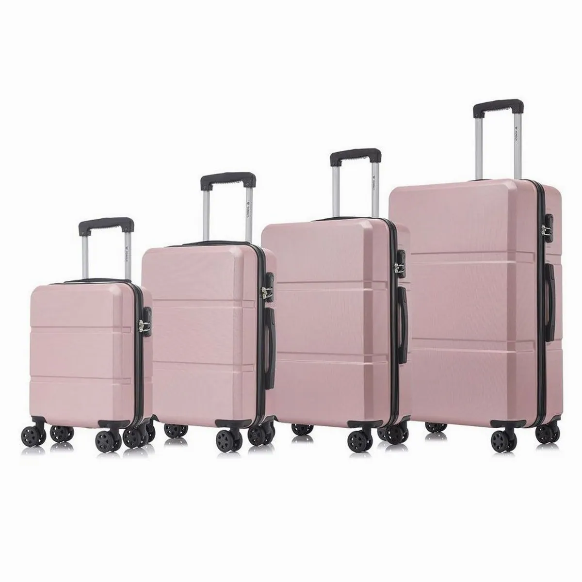 YONSLY Trolleyset Koffer Set 4-tlg, robust, leicht, mit 360° Rollen