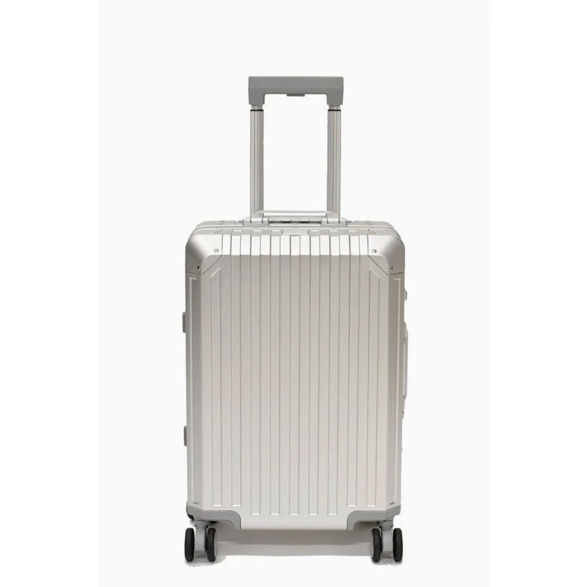 Zimmert Leather T-257 Koffer, robustes Aluminium, TSA-Schloss, 4 Rollen, elegantes Design