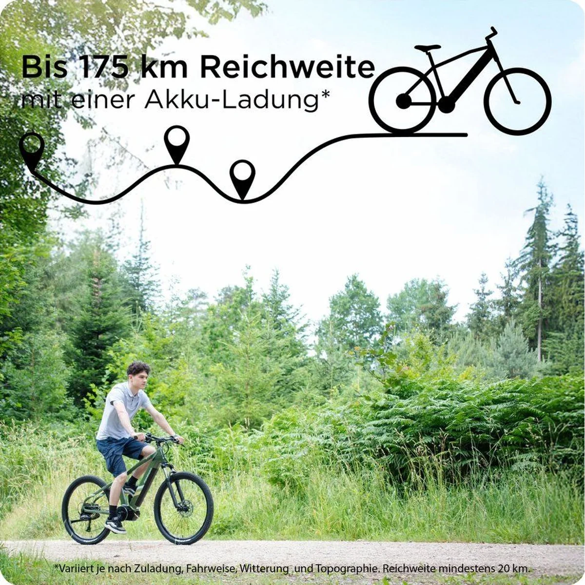 Zündapp X900 E-Bike Mountainbike, 10 Gang Shimano, kräftiger Mittelmotor — robust, vielseitig, hohe Reichweite 2