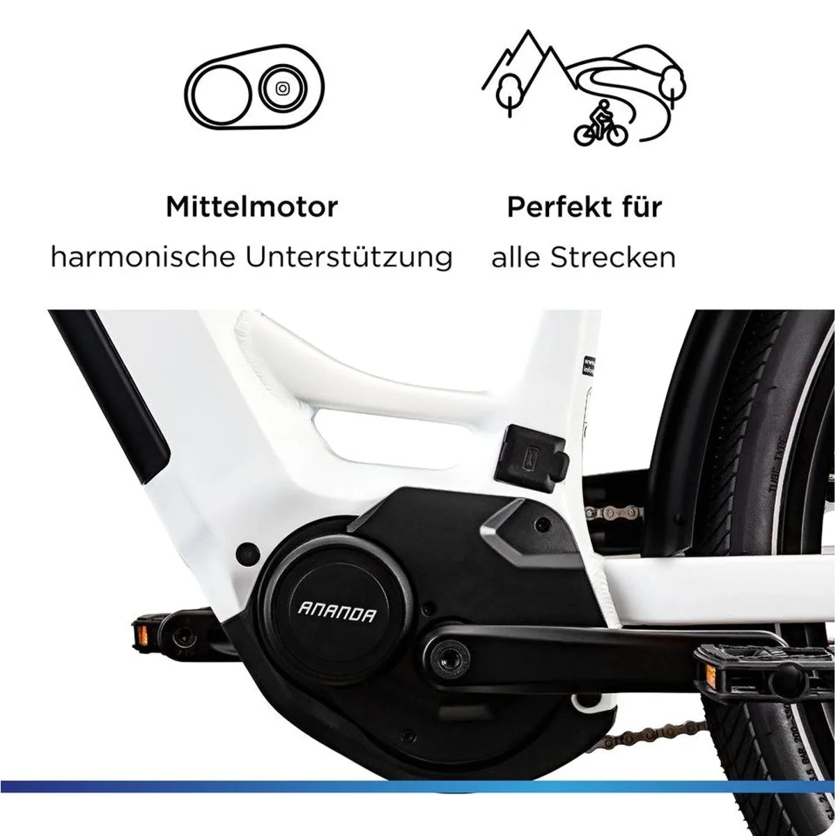 Zündapp X885 E-Bike Cityrad, 28 Zoll, 7 Gang, Mittelmotor, 550 Wh 5