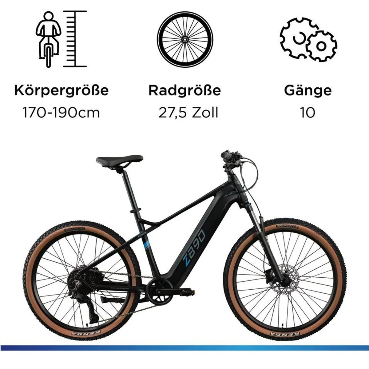 Zündapp Z890 E-Bike Mountainbike, 10 Gang Shimano, 550 Wh Akku, App-Steuerung 4