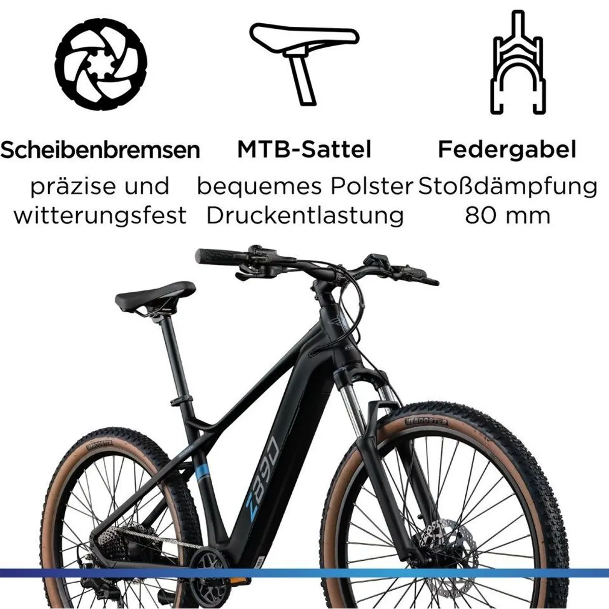 Zündapp Z890 E-Bike Mountainbike, 10 Gang Shimano, 550 Wh Akku, App-Steuerung 5