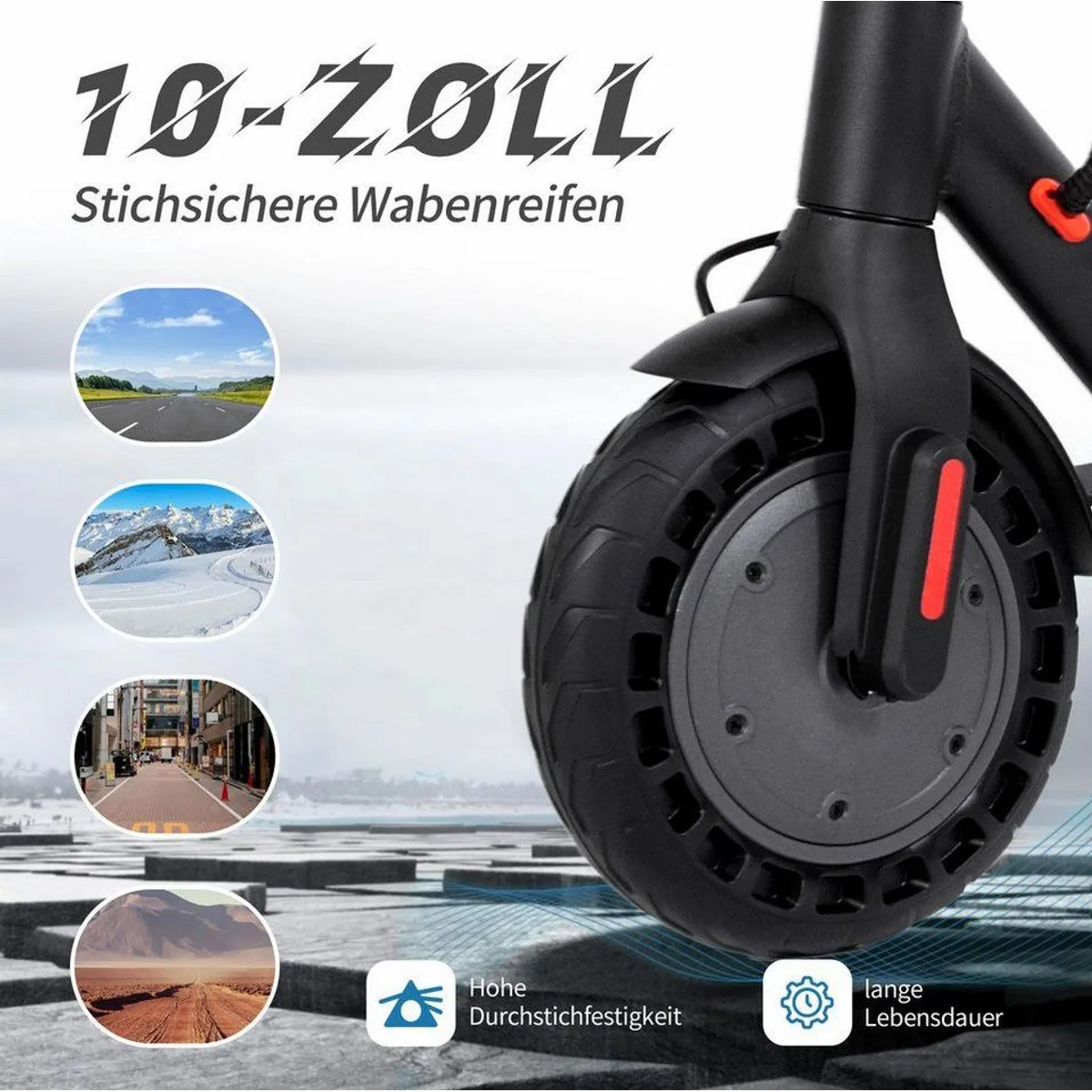 ZWHEEL E-Scooter 10'', klappbar, 500 W, 50 km Reichweite 2