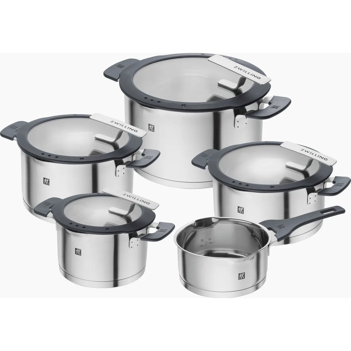 Zwilling Simplify Topf-Set, 9-teilig, Edelstahl 18/10, vielseitig und durchdacht