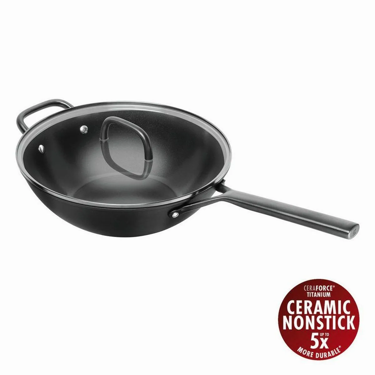 Zwilling Milano Wok, Aluminium, Keramik-Antihaftbeschichtung, Induktion — Made in Italy 2