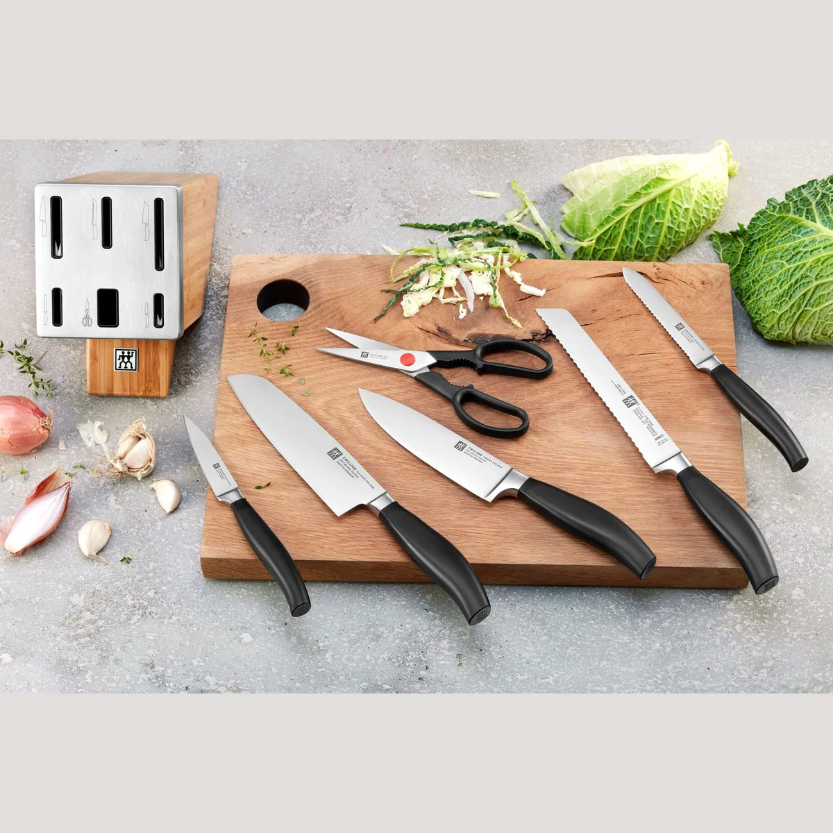 Zwilling FIVE STAR Messerblock, selbstschärfend, inkl. 5 Messer + Schere 2