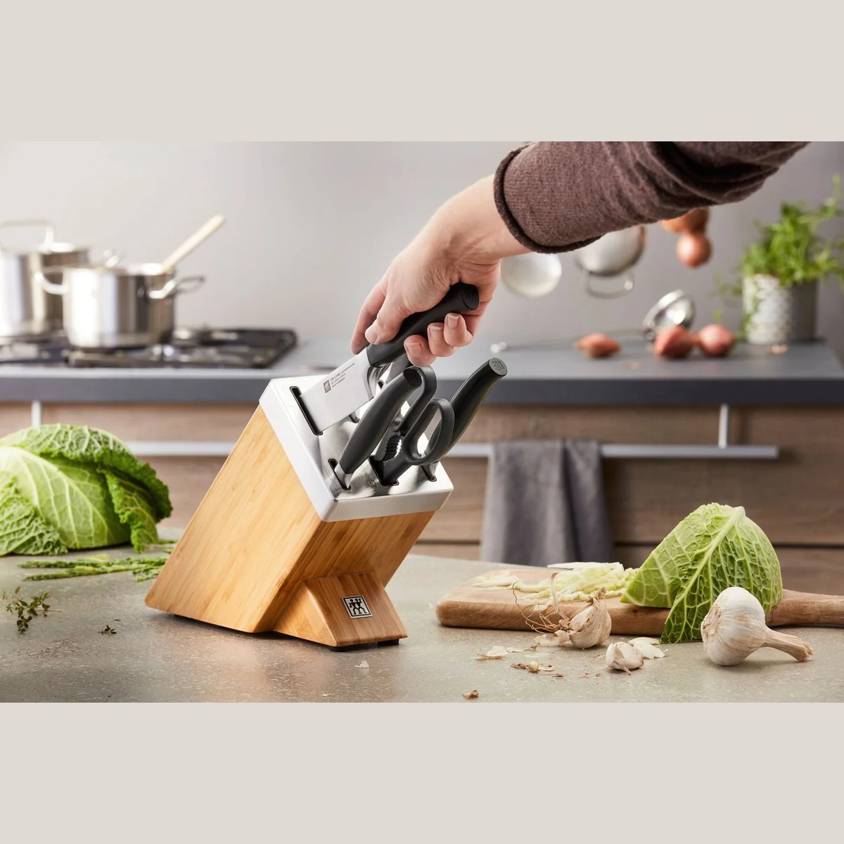 Zwilling FIVE STAR Messerblock, selbstschärfend, inkl. 5 Messer + Schere 4