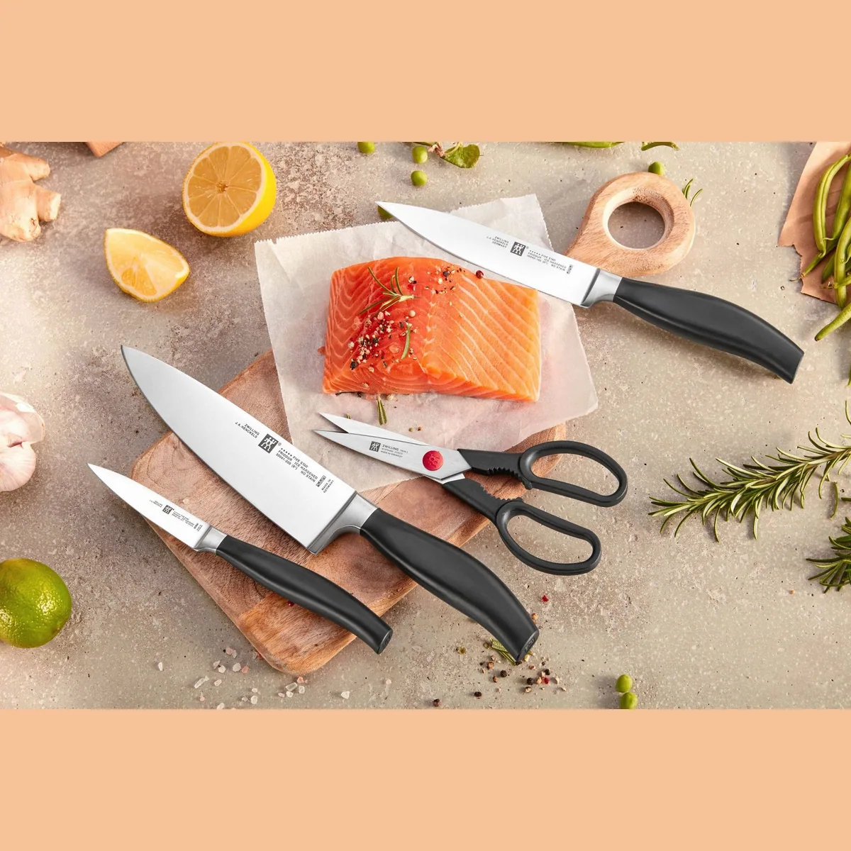 Zwilling FIVE STAR Messerblock, selbstschärfend, inkl. 5 Messer + Schere 5